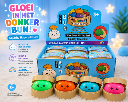 Dumpling Squishy Glow in the Dark (8,5 cm)